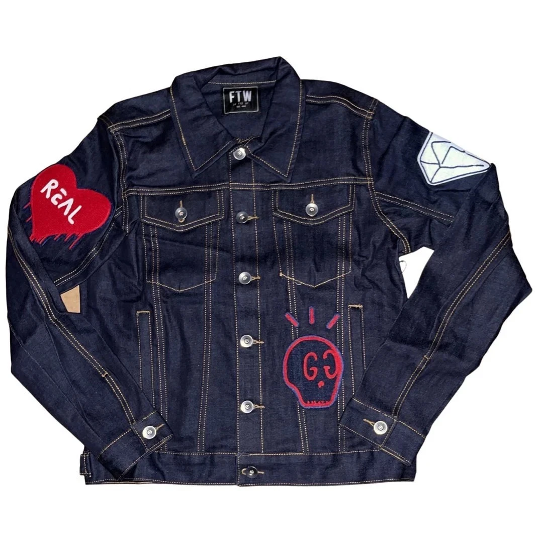FTW Worldwide LA TYO NY Denim Jacket. Size 3XL. *NWT*