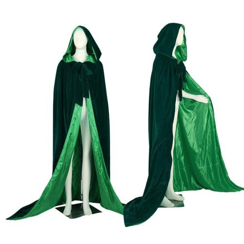 New Velvet Cape Hooded Cloak Coat Christmas Wedding Shawl Plus Stock Size S-6X - Picture 21 of 26