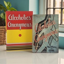 2 AA Alcoholics Anonymous LTD ED Big Books 75th Anniversary & Pathway Covers Set