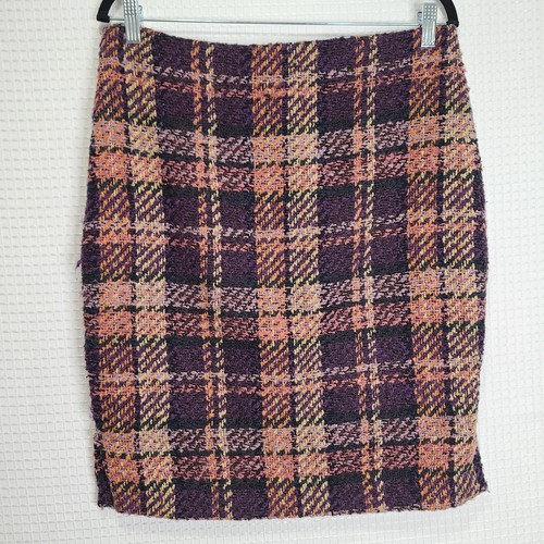 Vtg Virtue Womens Blazer (sz12) Pencil Skirt (sz10) Set Purple Plaid Tweed - Picture 21 of 23