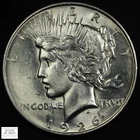 1926 D Peace Silver Dollar $1 (BU - BRILLIANT UNCIRCULATED DETAILS) - Cleaned