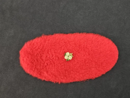 Vintage 1960s Susy Goose Barbie Doll Red Rug Oval