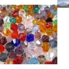1000Pcs 4mm Mixed Color Faceted Bicone Glass Beads for Elegant Jewelry Making