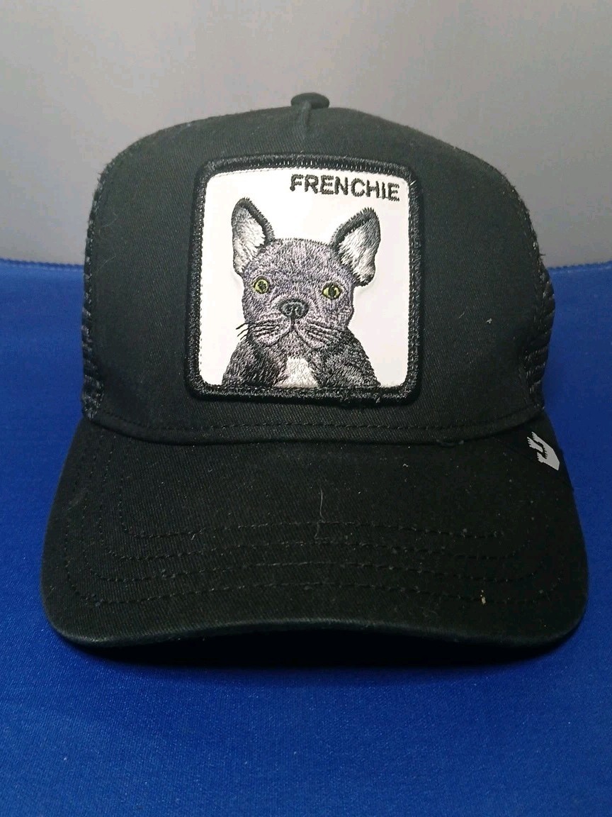 Goorin Bros The Farm Snapback Trucker Hat Frenchie Dog Black French Bull Dog
