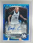 Kaelyn Carroll 2025 Bowman #CPA-KC Blue X-Fractor Chrome Auto 1st RC 24/150