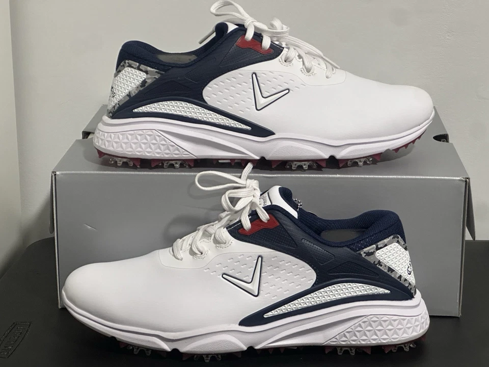 Zapatos de golf Callaway Coronado V3 blancos azul marino CG410WBD para hombre talla 9,5 Foto 2 de 4