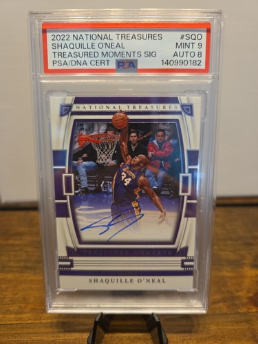 2022 National Treasures Shaquille O'Neal On Card Auto /49 PSA 9 Signature Moment