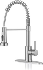 Kitchen Faucets with Pull down Sprayer Brushed Nickel High Arc Single Handle 1