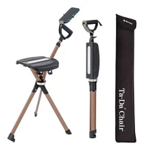 STEP2GOLD Ta-Da Chair Series 2 PRO Max Portable Walking Stick Cane w/ Seat