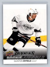 2021-22 Upper Deck Credentials #RA-4 Quinton Byfield Los Angeles Kings