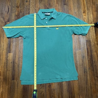 Masters Augusta National Golf Shirt Polo Green L Embroidered Logo Shop Slazenger