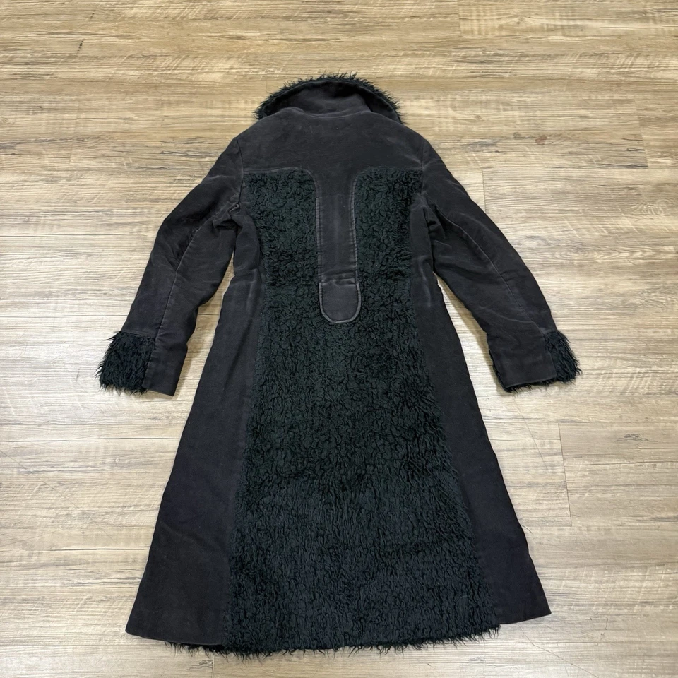 Casaco de camurça grunge vintage estilo especial feito na Dinamarca pele sintética Penny Lane tamanho P - Imagem 2 de 4
