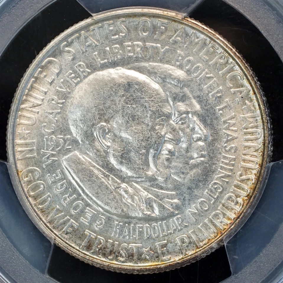 1952 S Washington-Carver Commemorative Silver Half Dollar MS 63 PCGS 50C US COIN - Image 3 of 4