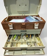 211 Piece Plano Tackle Box, bass lures, zoom soft plastics, hooks, jigs & more