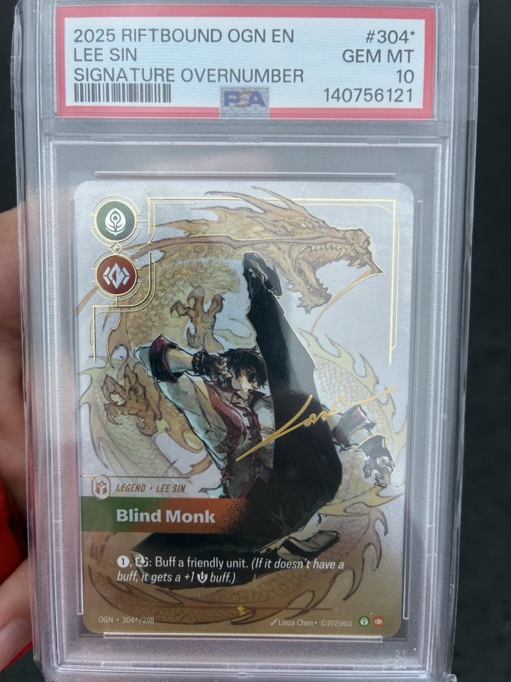 2025 RIFTBOUND: LOL ORIGINS SIGNATURE OVERNUMBER #304* LEE SIN PSA 10 ...