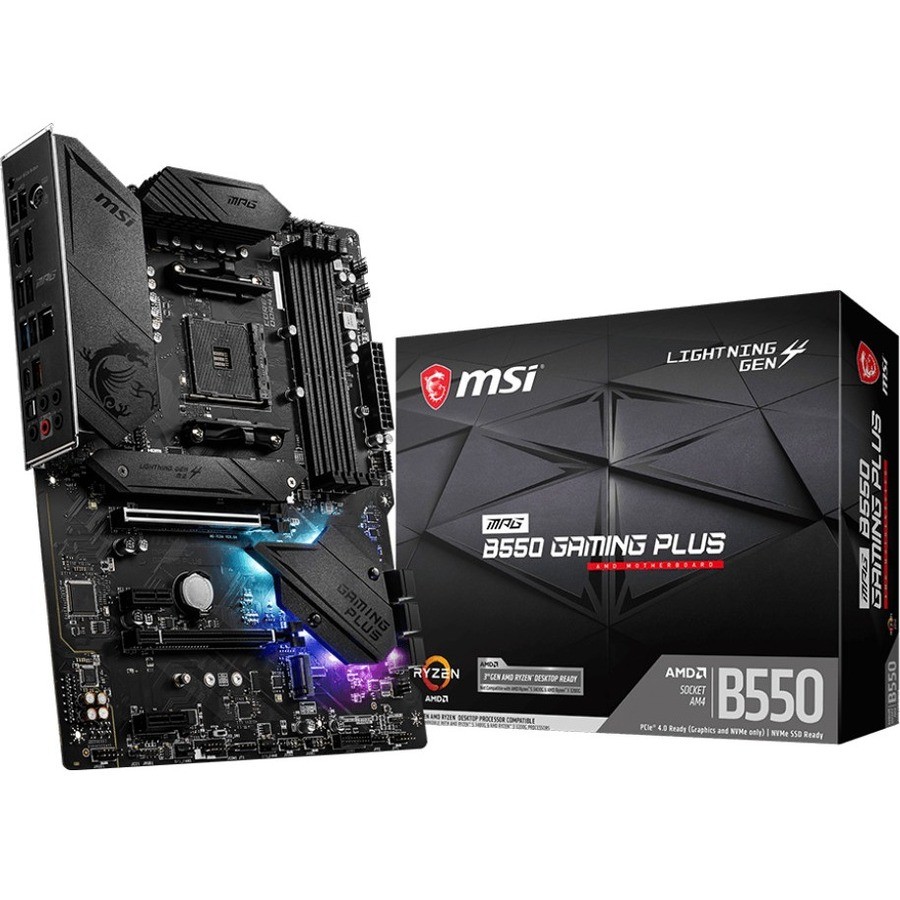 MSI製 ATXマザーボード MPG B550 GAMING PLUS 中古美品 MSI MPG B550 Gaming Plus Desktop Motherboard - Black for