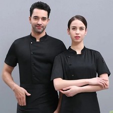 NEW Lightweight Chef Jacket Mesh Short Sleeve Kitchen Uniform Cooling Workwear