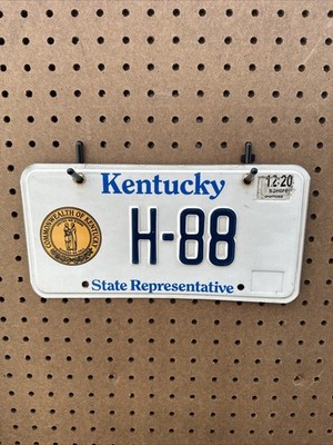 2020 Kentucky State Representative License Plate H-88 Common Wealth Of Kentucky