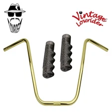 Original Lowrider 16" 22.2 D Handlebar Gold 120mm Grips Sparkle/Black