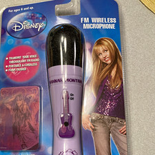 Disney Hannah Montana FM Wireless Portable Microphone Player Purple/Black