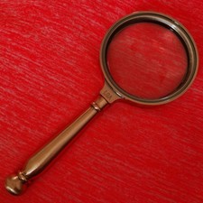 German 16X HD Magnifying Glass 270g Metal Handle Elderly Reading Magnifier