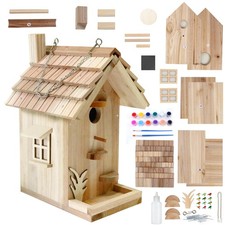 DIY Birdhouse Building Kit for Adults, Wooden Bird Houses to Paint for Kids, ...