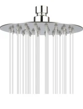 6 Inch round Rain Shower Heads 304 Stainless Steel High Pressure Ultra Thin