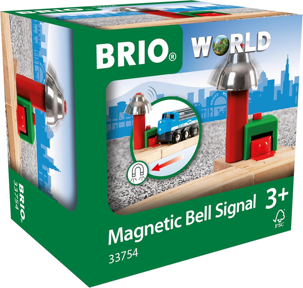33754 Brio World Magnetisches Glockensignal EisenbahnzubehöR Holzeisenbahn Ab 3-image