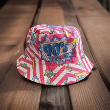 90s Retro Patterned Bucket Hat