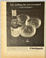 Champale Malt Liquor "Like Nothing else you ever tasted" Vintage Print Ad 1965