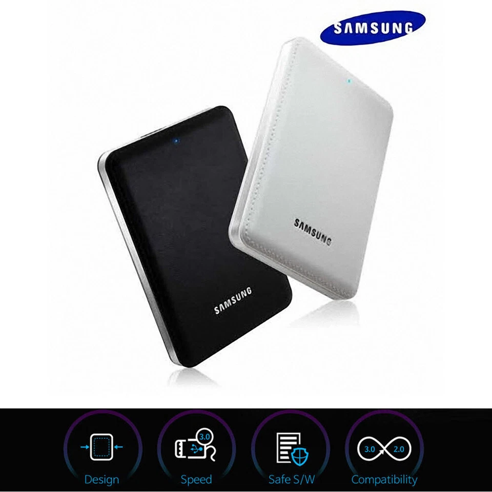 Disco rígido portátil SAMSUNG J3 1TB 2,5" HDD externo USB3.0 cor branca - Imagem 2 de 4