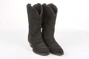 mens black suede cowboy boots ebay