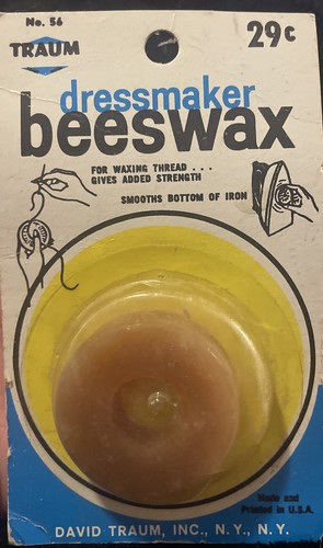 Vintage Dressmaker Beeswax Traum Made In USA Very Old Original Price 29 Cents - 第 1/4 張圖片