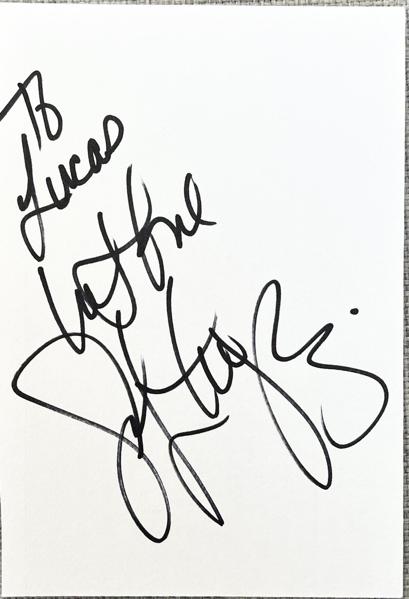 Jennifer Lopez Signed In Person 4x6 Index Card In Top Loader