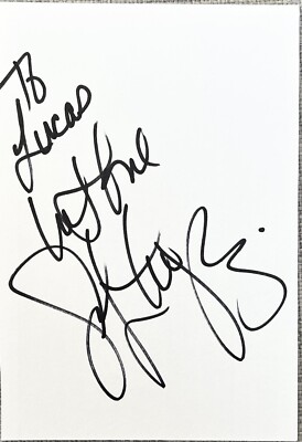 Jennifer Lopez Signed In Person 4x6 Index Card In Top Loader