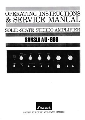Service Manual-Operating Instructions-Anleitung für Sansui AU-666