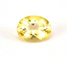 Shola Genuine 1.55 Ct Natural Heliodor (Gold Beryl) 9 x 7 mm from Brazil