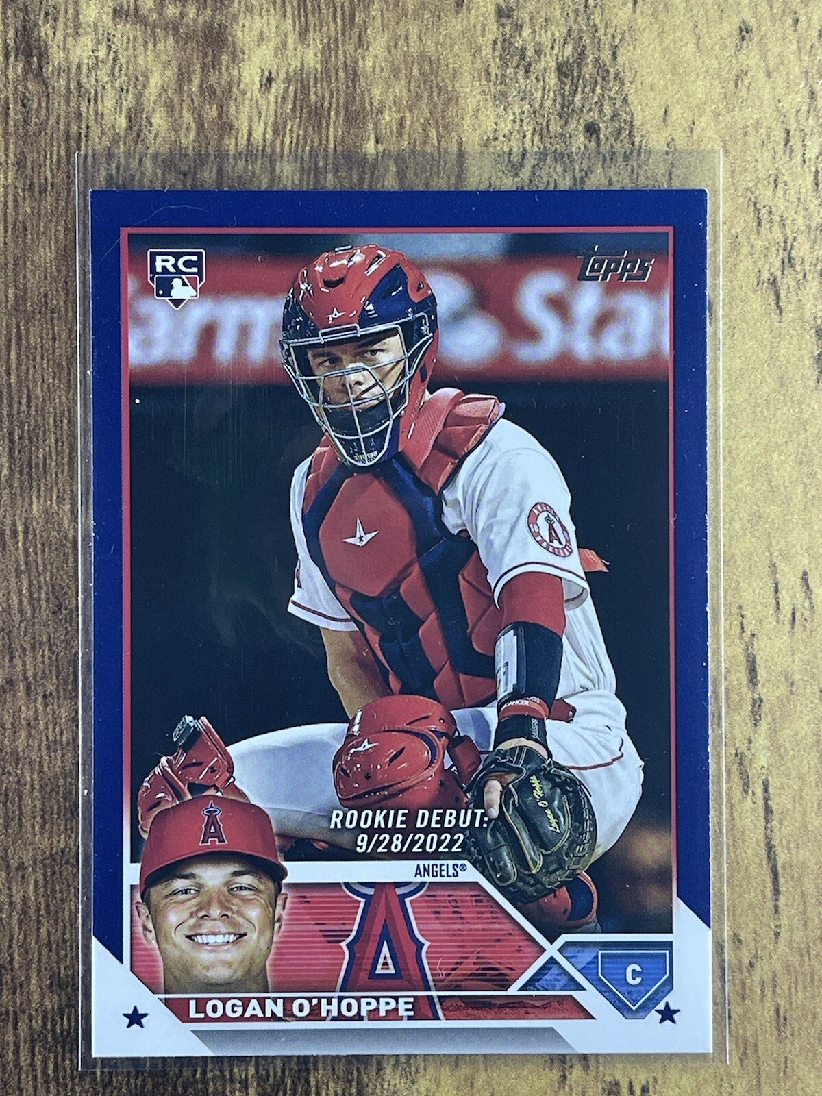 2023 Topps Update Logan O'Hoppe RC ROYAL BLUE PARALLEL Rookie card #US93 Angels