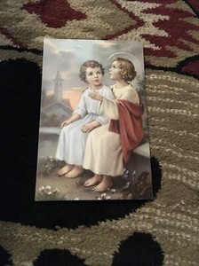 New Child Jesus  with friend Print 3.5x 5.5” 