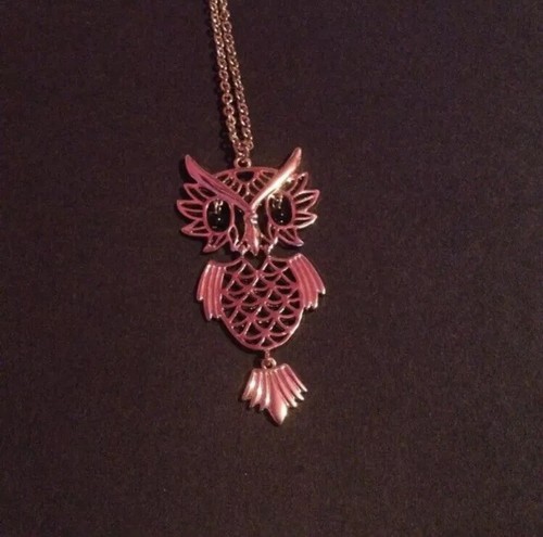 Large Gold Owl Necklace