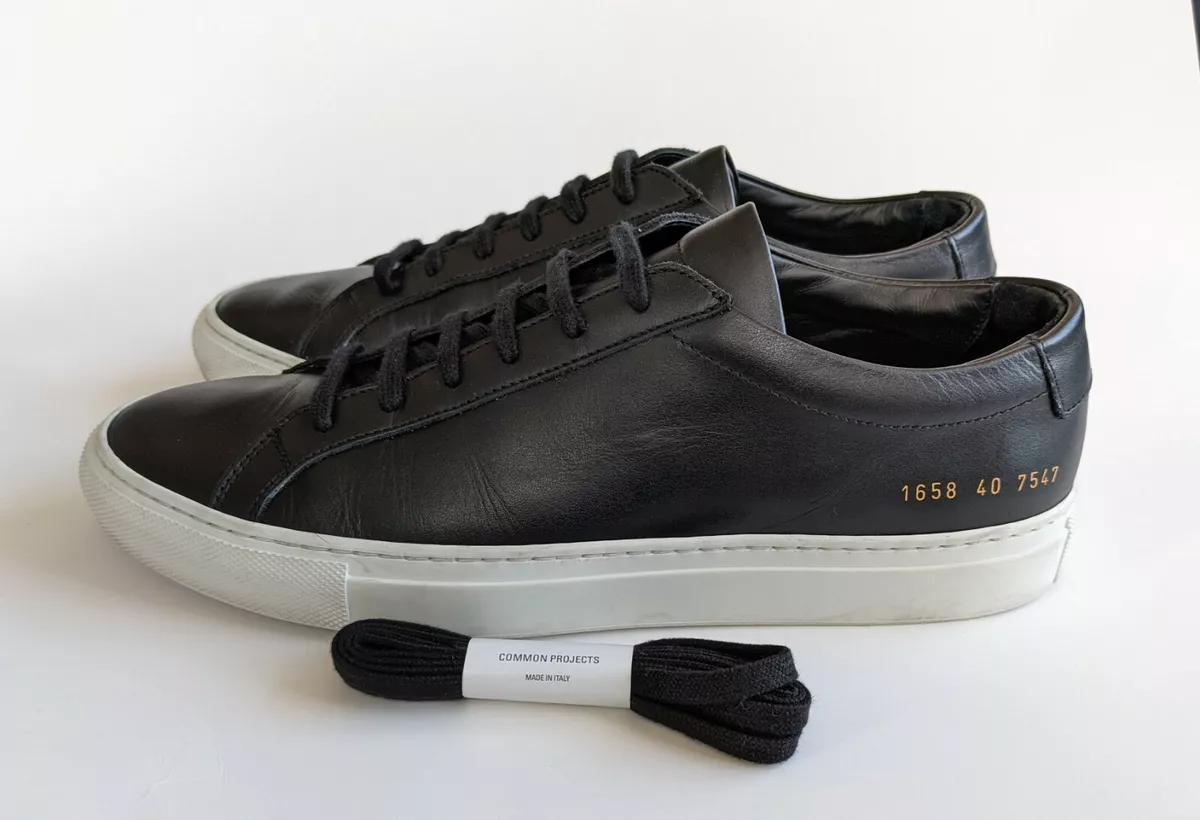 Common Projects Women's Original Achilles Leather Sneakers - Black - Size 11