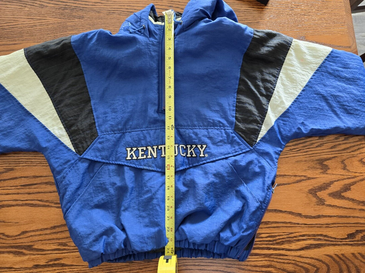 STARTER ケンタッキー大学 アメリカ製 XL ナイロンスタジャン ブルゾン Vintage NCAA 90s University Of Kentucky Wildcats 1/2 Zip