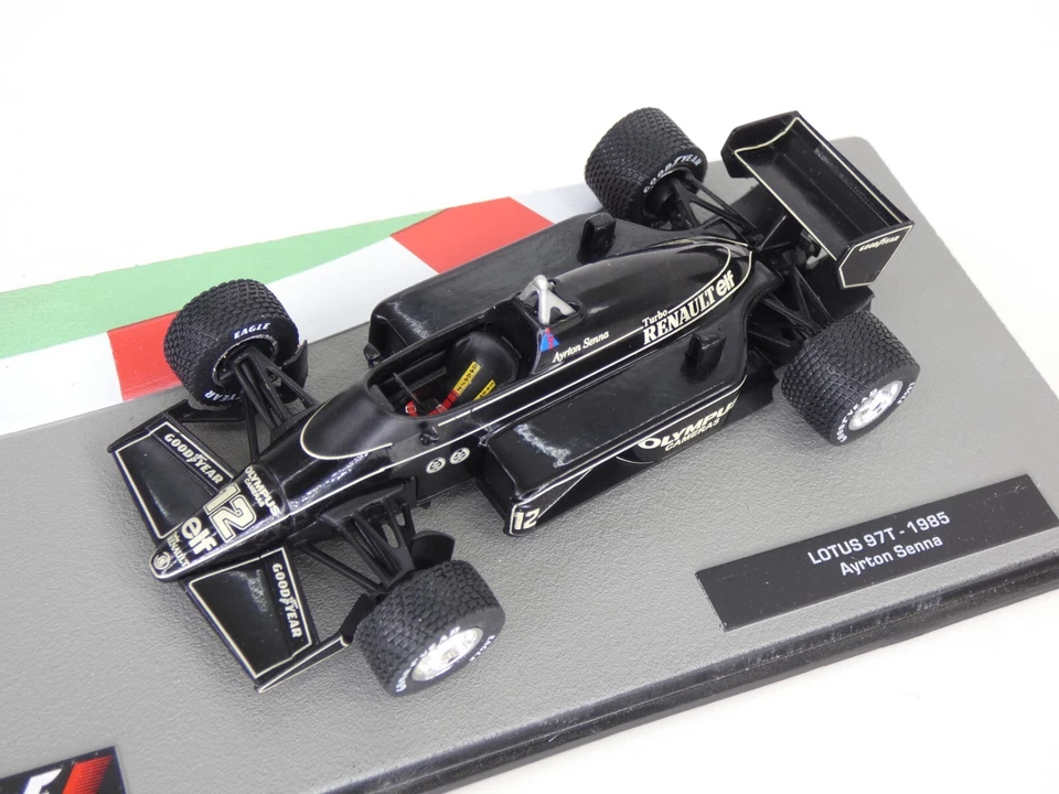 Lotus 97T 1985 Ayrton Senna Panini 1:43 F1 Diecast Modelo Vitrina Coche de Juguete Foto 2 de 4