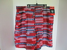 SPEEDO Red White Blue PATRIOTIC SWIM TRUNKS SHORTS UV 50 Men's XXL NWT