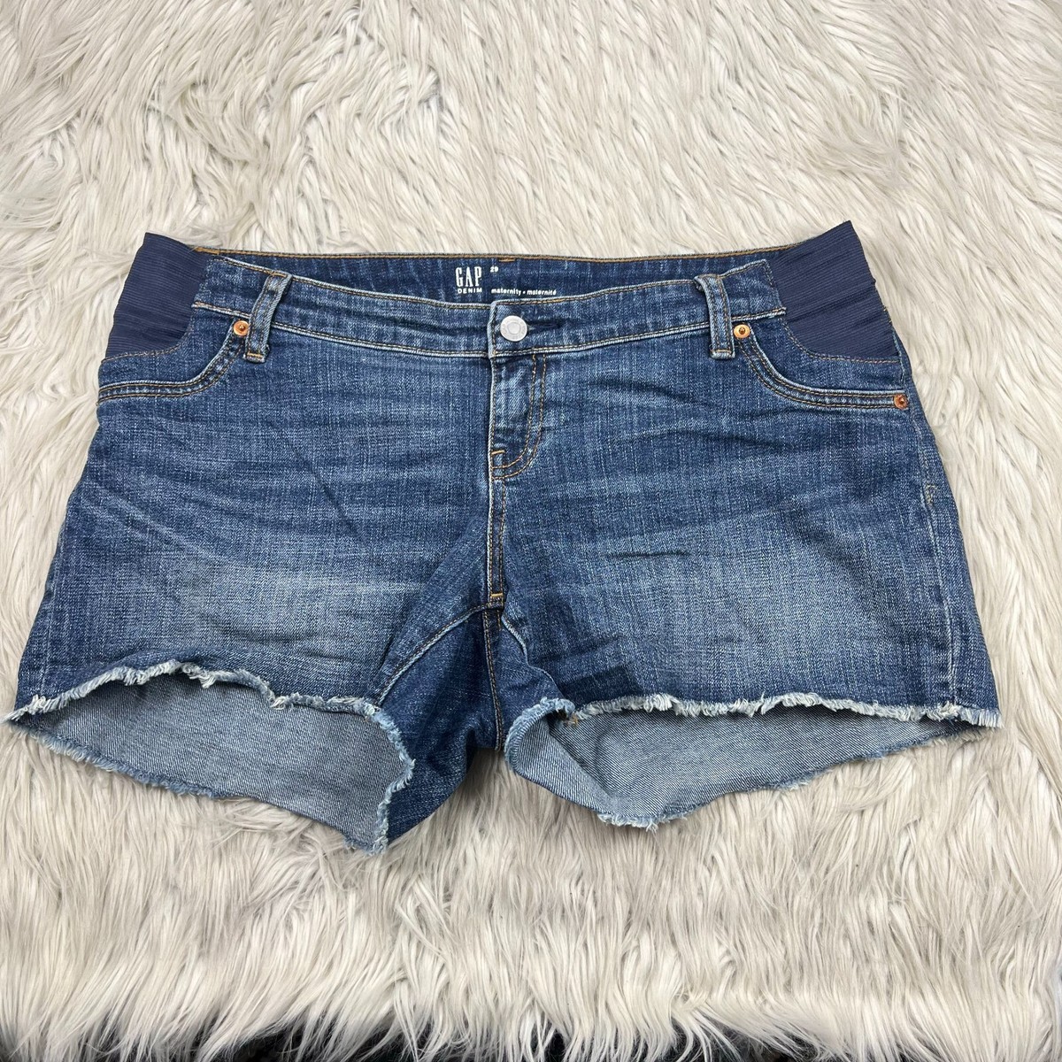 Gap Women's 29 Maternity Denim Cut Off Shorts