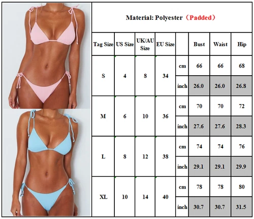 Sexy brasilianisches Damen-Bikini-Set Bademode Badeanzug Sommer Badeanzug Beachwear - Bild 12 von 135