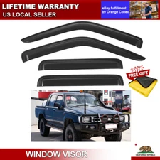 Window Visor For Toyota Hilux Mk3 Pickup 1989-1997 Tape-on Sun Rain Guard 