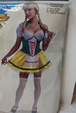 Oktoberfest Beer Garden Girl Adult Women's Costume Dress Plus Size