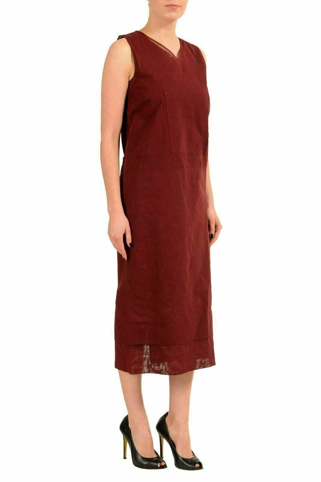 Maison Margiela 1 Abito Senza Maniche Donna Borgogna US S IT 40