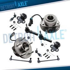 10pc Front Rear Sway Bars Wheel Hubs Tie Rods Ball Joint For Vue Torrent Equinox